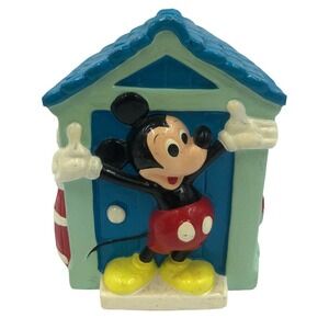 Vintage Disney Mickey Mouse Club House Still Savings Bank w/ Stopper UCGC Japan